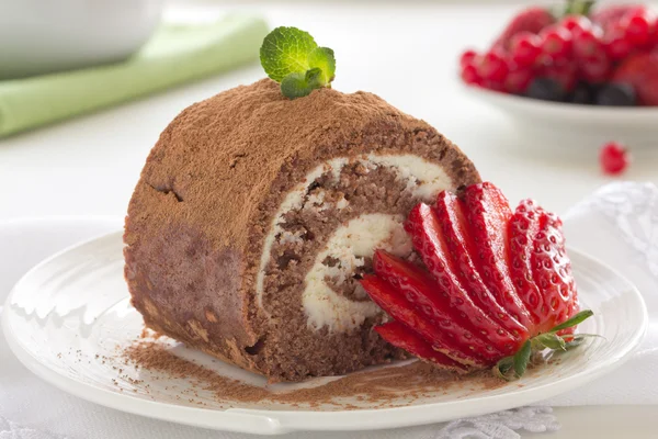 Chocolade roll. — Stockfoto