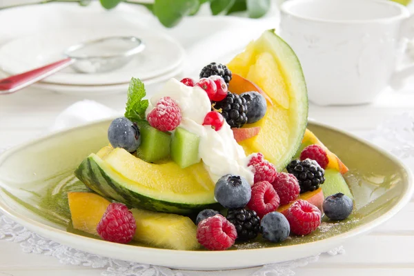 Fruit salad with watermelon. — Stock Photo, Image