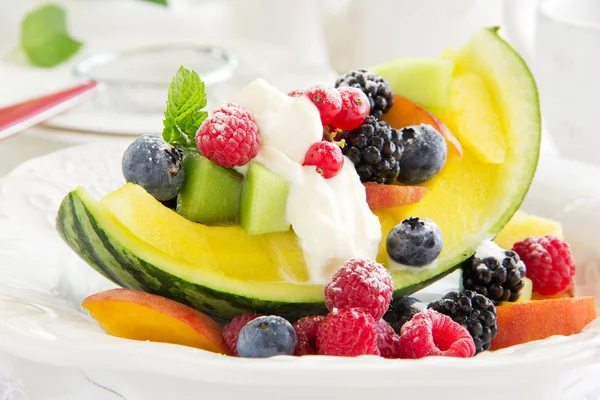 Fruit salad with watermelon. — Stock Photo, Image