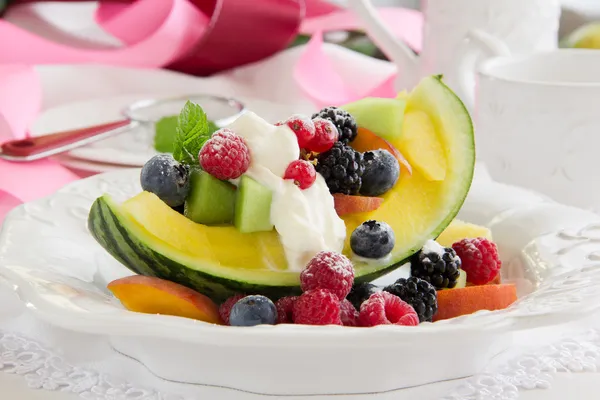 Fruit salad with watermelon. — Stock Photo, Image
