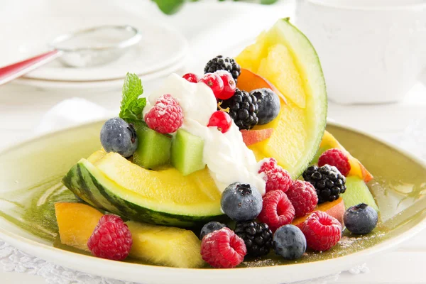 Fruit salad with watermelon. — Stock Photo, Image