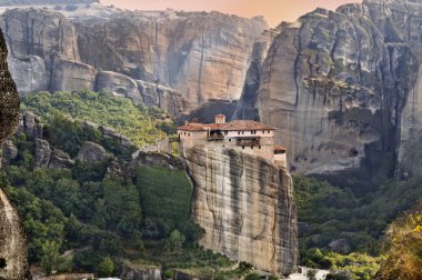 Monastery at Meteora in Greece clipart