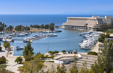 Porto Karras summer resort in Greece clipart