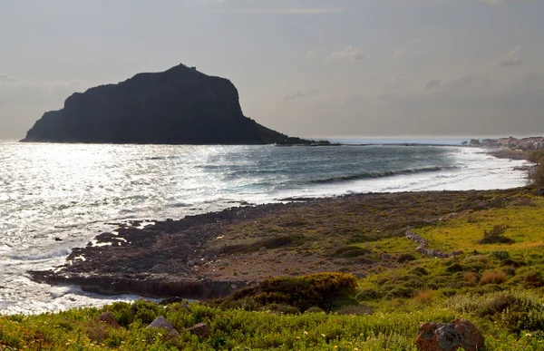 Monemvasia rock w Grecji — Zdjęcie stockowe