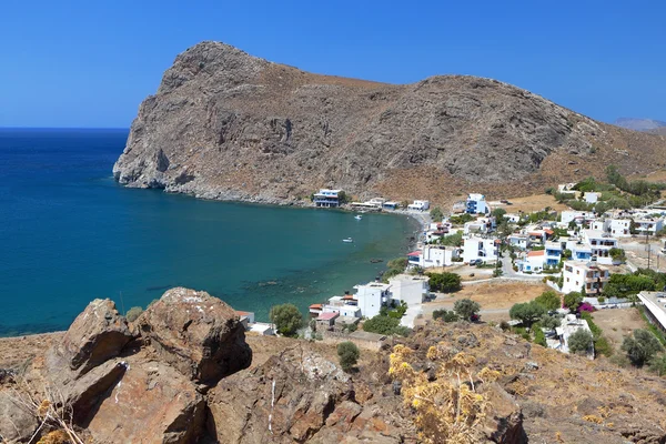 Yunanistan'ın Girit Adası. lentas beach. — Stok fotoğraf