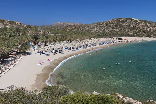 Aussichtsreicher Strand auf Betoninsel in Griechenland — Stockfoto
