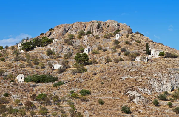 Wzgórze palaiohora na wyspie Egina, w Grecji — Zdjęcie stockowe