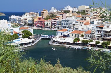 Aghios nikolaos şehir Girit Adası Yunanistan