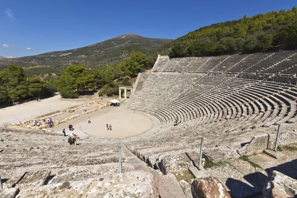 Amfiteátr epidaurus na Peloponés, Řecko — Stock fotografie