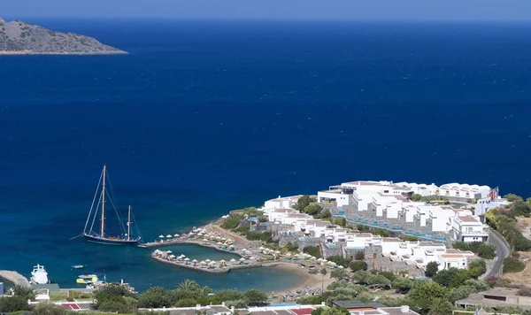 Elounda bay na ostrově Kréta v Řecku — Stock fotografie