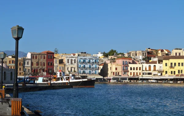 La ciudad de Hania en la isla de Creta en Grecia — Foto de Stock