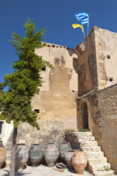 Monastero sull'isola di Creta in Grecia — Foto Stock