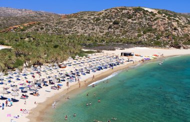Yunanistan'ın Girit Adası'nda Vai beach