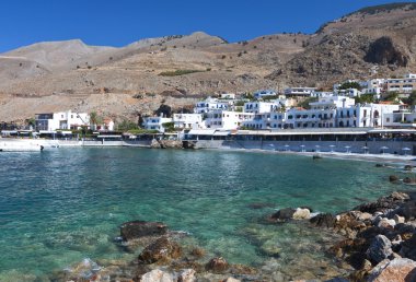 Sfakia bay at Crete island in Greece clipart