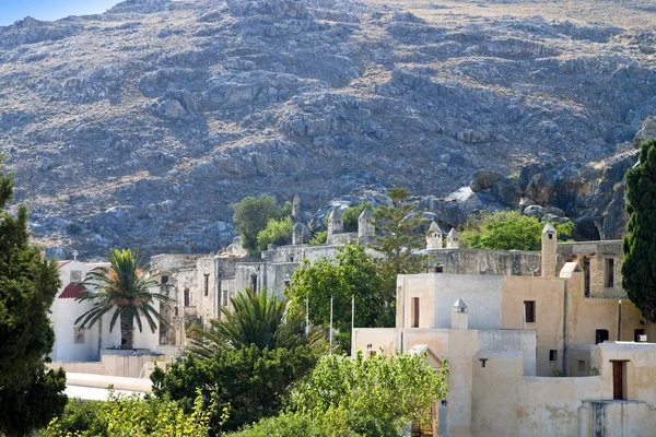 Monasterio de Preveli en la isla de Creta en Grecia . — Foto de Stock