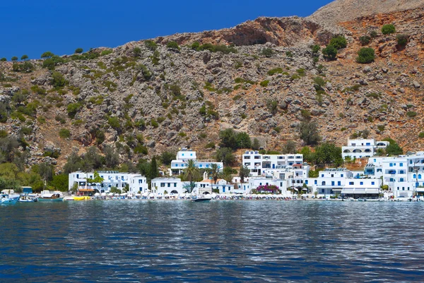 Baía de Loutro na ilha de Creta do Sul, na Grécia — Fotografia de Stock