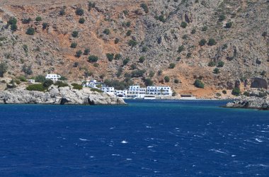 Loutro bay at South Crete island in Greece clipart