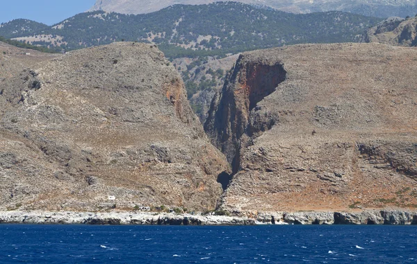 South coast of Crete island near the Aghia Roumeli bay. — Stock Photo, Image