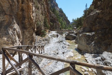 Yunanistan'ın Girit Adası'nda Samiriye gorge