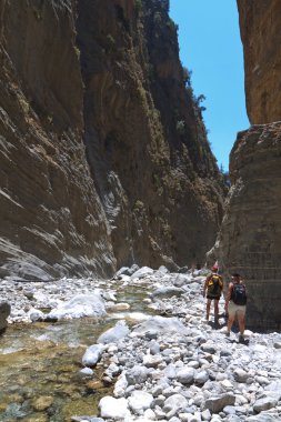 Yunanistan'ın Girit Adası'nda Samiriye gorge