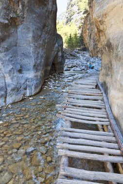 Yunanistan'ın Girit Adası'nda Samiriye gorge