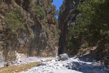Samaria gorge at Crete island in Greece clipart