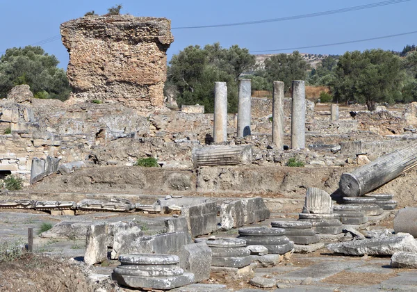 Ruinerna av antika gortyna på Kreta i Grekland. — Stockfoto