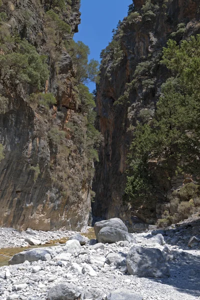 Samaria kloof op het eiland Kreta in Griekenland — Stockfoto