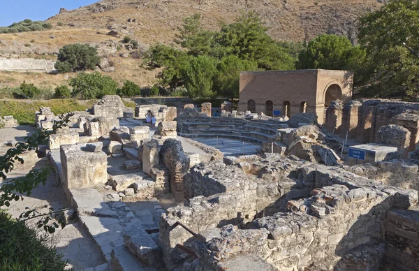 Odeion em Gortys antigo de ilha de Creta em Greece — Fotografia de Stock