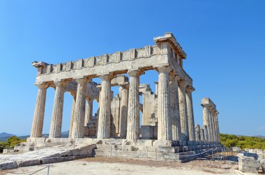 Classical ancient temple of Aphaea Athina in Greece. clipart