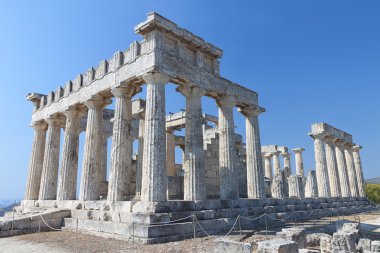 Tapınak aphaea Athina aegina Island, Yunanistan.