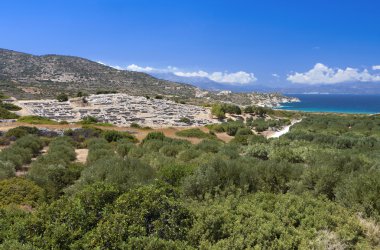 gournia Yunanistan'da Girit Adası'nda antik yerleşim