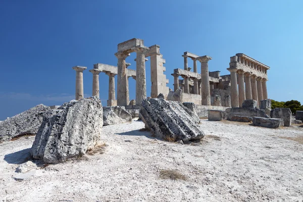 Temple d'Aphaea Athina sur l'île d'Egine en Grèce . — Photo