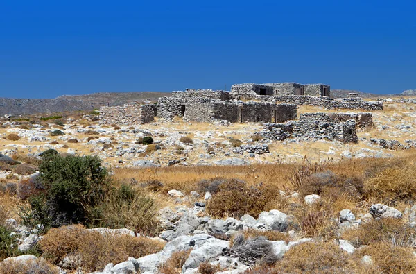 Antica casa colonica e cottage sull'isola di Creta in Grecia — Foto Stock