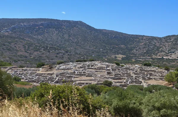 Oude Minoïsche nederzetting van gournia bij Kreta Eiland — Stockfoto