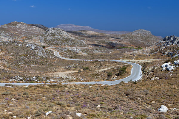 Mountains of Zakros at Crete island in Greece