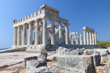 Tapınak aphaea Athina aegina Island, Yunanistan.