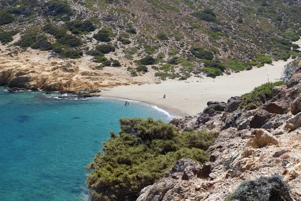 Vai baía e praia na ilha de Creta, na Grécia — Fotografia de Stock