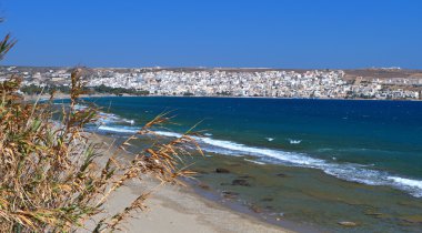 Sitia şehir ve Yunanistan'da Girit siland kumsalda