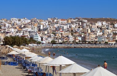 Sitia şehir Yunanistan'da Girit siland