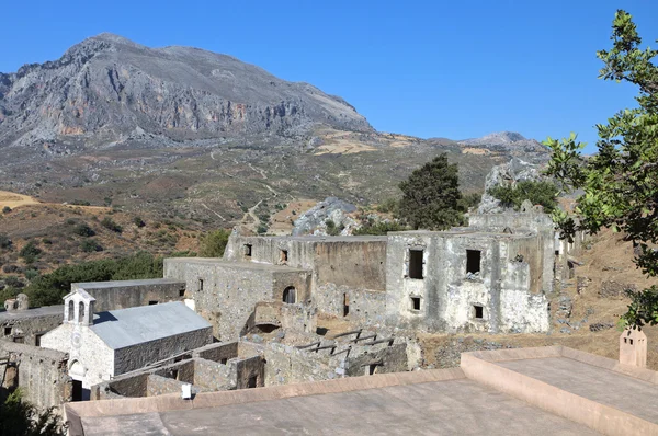 Kloster Preveli auf Betoninsel in Griechenland — Stockfoto