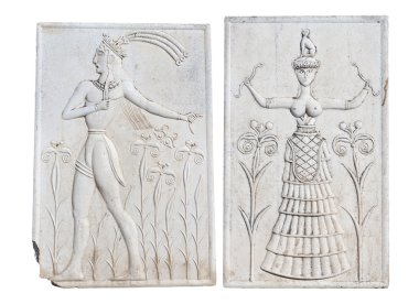 eski plak knossos Sarayı, crete, Yunanistan.