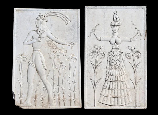 Antike Gedenktafel aus dem Knossos-Palast in Beton, Griechenland — Stockfoto