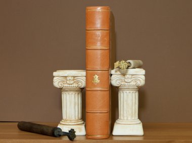 eski bir antika kitap kütüphane
