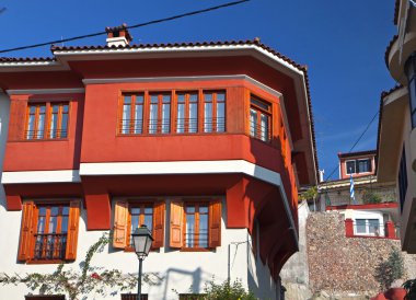 Yunanistan Selanik şehrinde bulunan geleneksel ev.