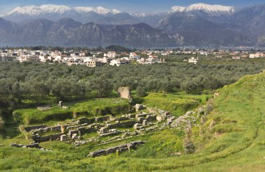 Antik ve modern sparta tarihi şehir Yunanistan