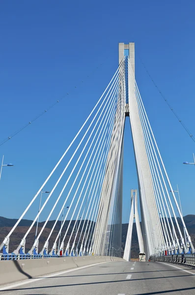 Кабельный мост Патры в Греции — стоковое фото