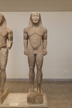 Kouros greek ancient statue clipart