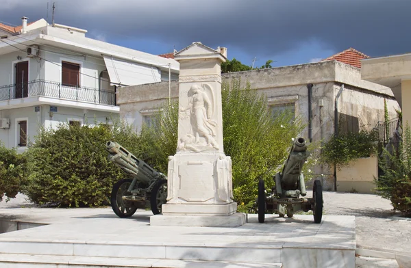 Ciudad de Lixouri ciudad en la isla de Cefalonia en Grecia —  Fotos de Stock