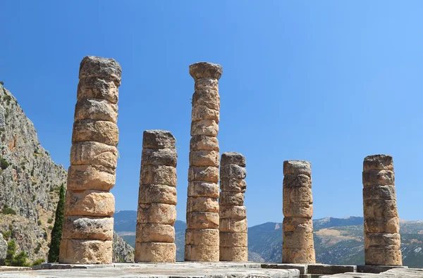Tempel van apollo in delphi archeologische site in Griekenland — Stockfoto